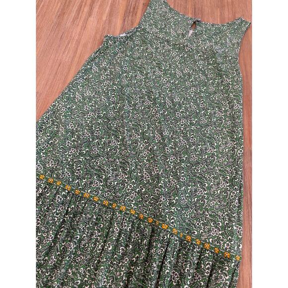 J. Jill Floral Print Green Maxi Dress - Size Small petite - Peasant, Bohemian - Picture 12 of 12
